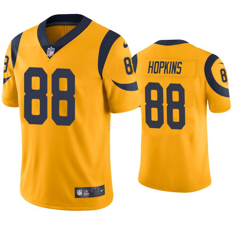 Men Los Angeles Rams #88 Brycen Hopkins Nike Gold Color Rush Limited NFL Jersey->los angeles rams->NFL Jersey